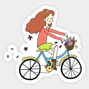 Bike Girl Sticker